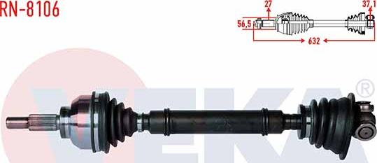 Veka RN-8106 - Приводний вал autozip.com.ua