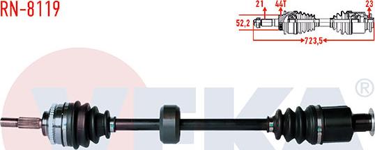 Veka RN-8119 - Приводний вал autozip.com.ua
