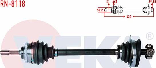 Veka RN-8118 - Приводний вал autozip.com.ua