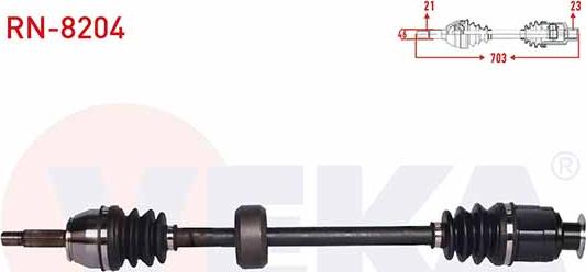 Veka RN-8204 - Приводний вал autozip.com.ua