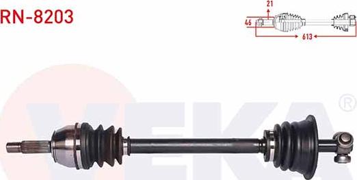 Veka RN-8203 - Приводний вал autozip.com.ua