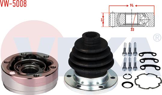 Veka VW-5008 - Шарнір, ШРУС, приводний вал autozip.com.ua