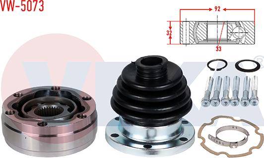 Veka VW-5073 - Шарнір, ШРУС, приводний вал autozip.com.ua