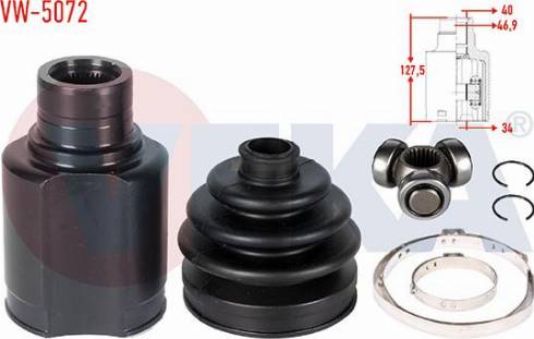 Veka VW-5072 - Шарнір, ШРУС, приводний вал autozip.com.ua