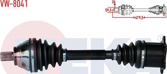 Veka VW-8041 - Приводний вал autozip.com.ua