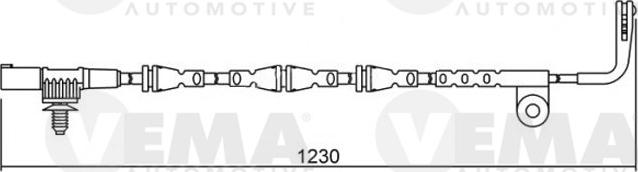 VEMA 117480 - Сигналізатор, знос гальмівних колодок autozip.com.ua