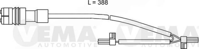 VEMA 117504 - Сигналізатор, знос гальмівних колодок autozip.com.ua