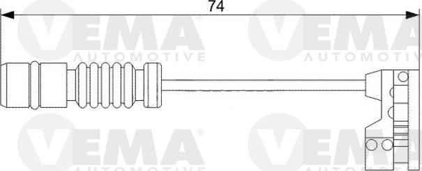 VEMA 117500 - Сигналізатор, знос гальмівних колодок autozip.com.ua