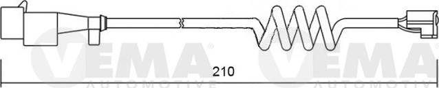 VEMA 117501 - Сигналізатор, знос гальмівних колодок autozip.com.ua