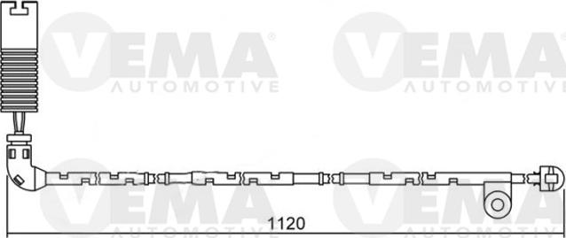 VEMA 117502 - Сигналізатор, знос гальмівних колодок autozip.com.ua