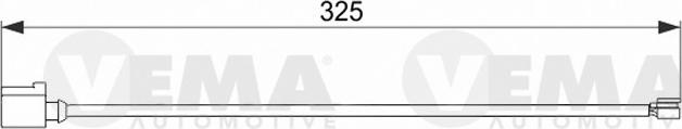 VEMA 117521 - Сигналізатор, знос гальмівних колодок autozip.com.ua