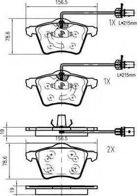 VEMA K616702 - Гальмівні колодки, дискові гальма autozip.com.ua