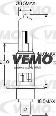 Vemo V99-84-0012 - Лампа розжарювання, фара дальнього світла autozip.com.ua