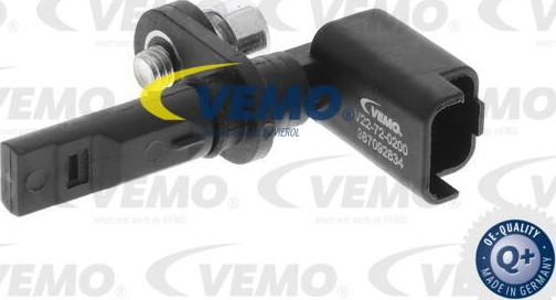 Vemo V22-72-0200 - Датчик ABS, частота обертання колеса autozip.com.ua