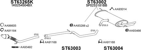 Veneporte 630261 - Система випуску ОГ autozip.com.ua