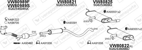 Veneporte 800967 - Система випуску ОГ autozip.com.ua