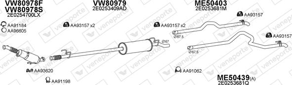 Veneporte 800924 - Система випуску ОГ autozip.com.ua