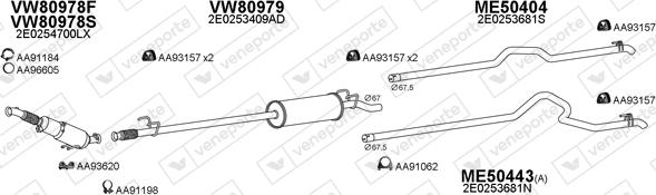 Veneporte 800925 - Система випуску ОГ autozip.com.ua