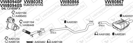 Veneporte 800859 - Система випуску ОГ autozip.com.ua