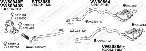 Veneporte 800861 - Система випуску ОГ autozip.com.ua