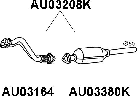 Veneporte AU03208K - Каталізатор autozip.com.ua