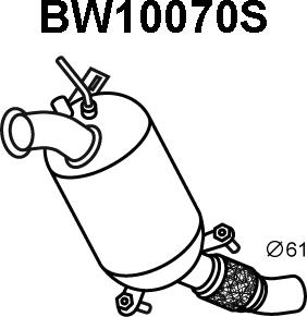 Veneporte BW10070S - Сажі / частковий фільтр, система вихлопу ОГ autozip.com.ua