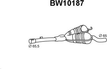 Veneporte BW10187 - Середній глушник вихлопних газів autozip.com.ua