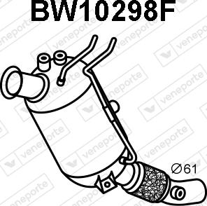 Veneporte BW10298F - Сажі / частковий фільтр, система вихлопу ОГ autozip.com.ua