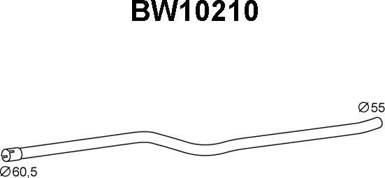 Veneporte BW10210 - Труба вихлопного газу autozip.com.ua