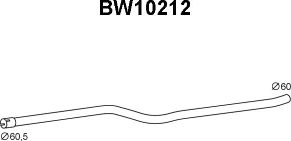 Veneporte BW10212 - Труба вихлопного газу autozip.com.ua
