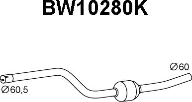 Veneporte BW10280K - Каталізатор autozip.com.ua