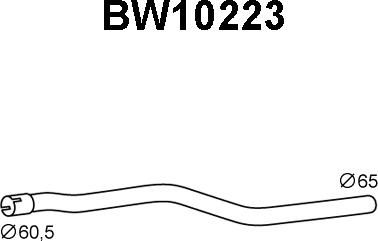 Veneporte BW10223 - Труба вихлопного газу autozip.com.ua