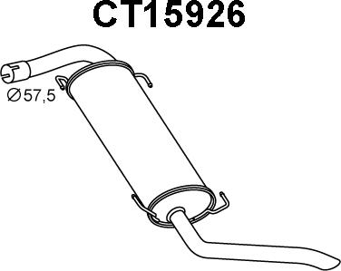 Veneporte CT15926 - Глушник вихлопних газів кінцевий autozip.com.ua