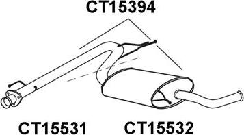 Veneporte CT15531 - Труба вихлопного газу autozip.com.ua