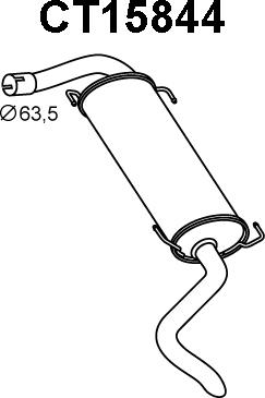 Veneporte CT15844 - Глушник вихлопних газів кінцевий autozip.com.ua