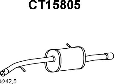 Veneporte CT15805 - Глушник вихлопних газів кінцевий autozip.com.ua