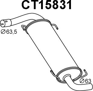 Veneporte CT15831 - Глушник вихлопних газів кінцевий autozip.com.ua