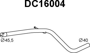 Veneporte DC16004 - Труба вихлопного газу autozip.com.ua