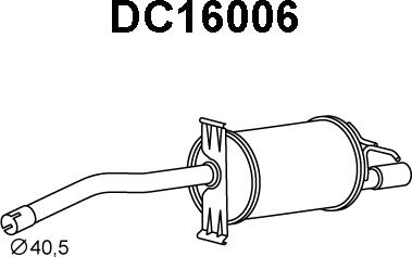 Veneporte DC16006 - Глушник вихлопних газів кінцевий autozip.com.ua