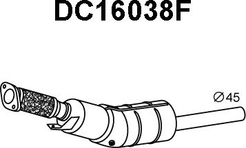 Veneporte DC16038F - Сажі / частковий фільтр, система вихлопу ОГ autozip.com.ua