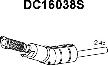 Veneporte DC16038S - Сажі / частковий фільтр, система вихлопу ОГ autozip.com.ua