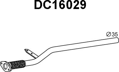Veneporte DC16029 - Труба вихлопного газу autozip.com.ua