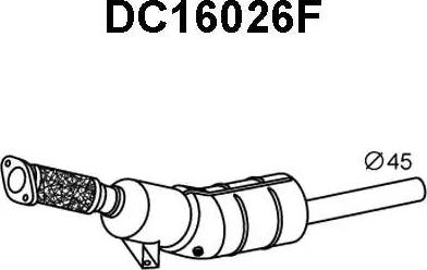 Veneporte DC16026F - Сажі / частковий фільтр, система вихлопу ОГ autozip.com.ua