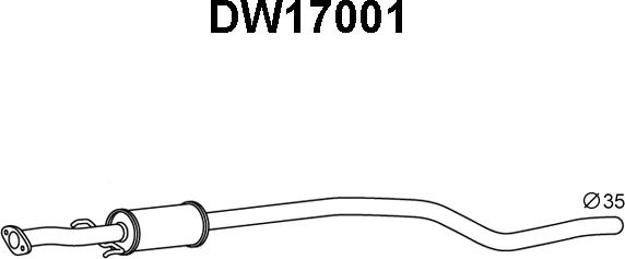 Veneporte DW17001 - Предглушітель вихлопних газів autozip.com.ua