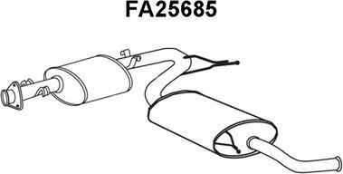 Veneporte FA25685 - Глушник вихлопних газів кінцевий autozip.com.ua