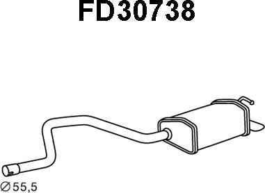 Veneporte FD30738 - Глушник вихлопних газів кінцевий autozip.com.ua