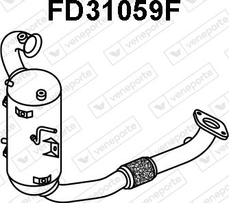 Veneporte FD31059F - Сажі / частковий фільтр, система вихлопу ОГ autozip.com.ua