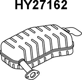 Veneporte HY27162 - Глушник вихлопних газів кінцевий autozip.com.ua