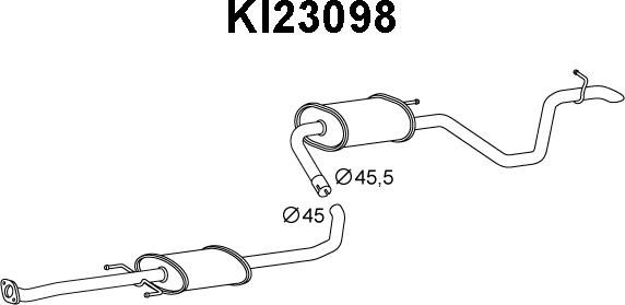 Veneporte KI23098 - Глушник вихлопних газів кінцевий autozip.com.ua