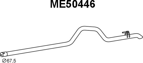 Veneporte ME50446 - Труба вихлопного газу autozip.com.ua